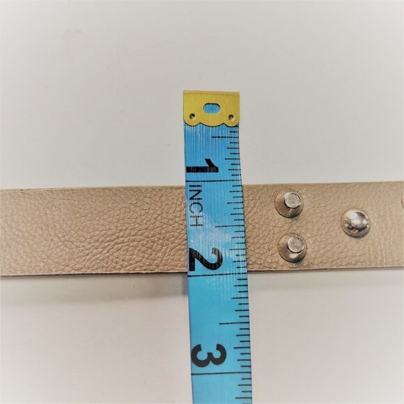 WOMENS Beige Studded Long Belt - Picture 9 of 15